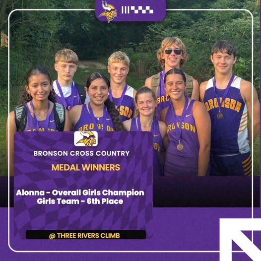 Bronson girls CC team sixth at Three Rivers Invitational